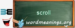 WordMeaning blackboard for scroll